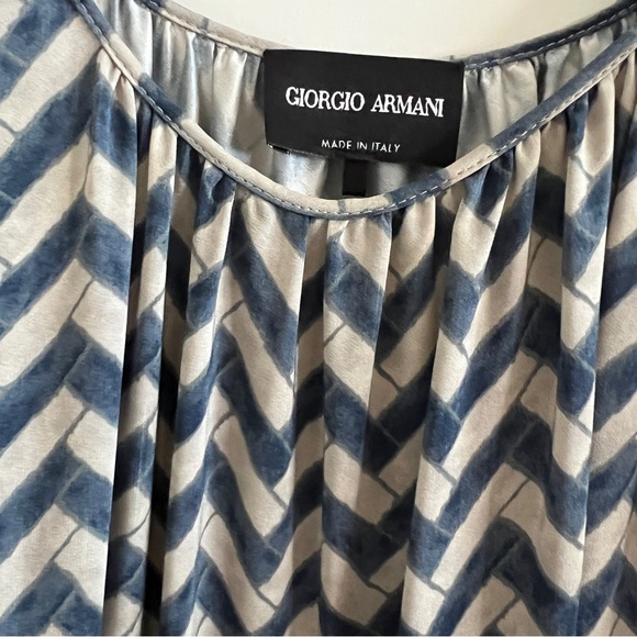Giorgio Armani Satin Chevron Sleeveless Maxi Dress, size 42 IT/ 6 US - Picture 3 of 7